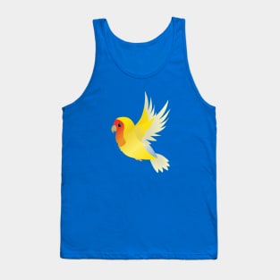 Flying yellow peach faced lovebird Tank Top